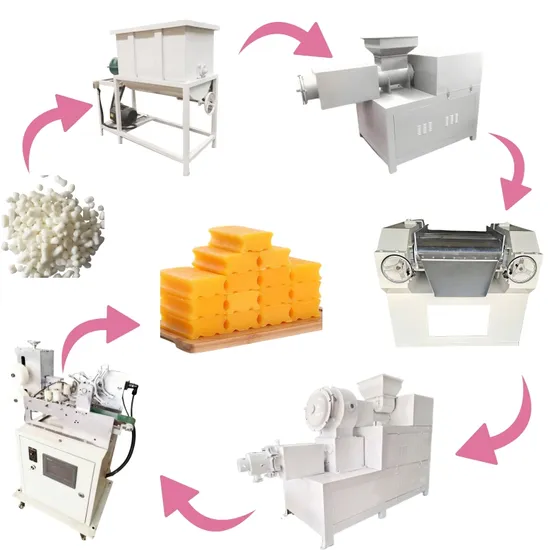 Automatic-Soap-Production-Line-Mixer-Three-Roller-Mill-Soap-Plodder-Cutter-Soap-Making-Machine-High-Productivity-New-Best-Sale-Bar-Soap-Making-Machine